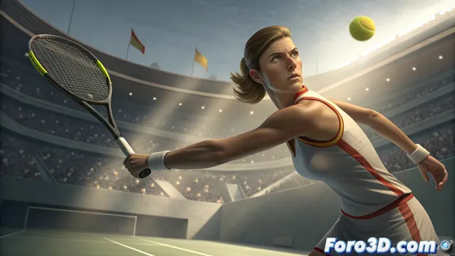 Evolución del tenis femenino español y proyecto 3D en Cinema 4D