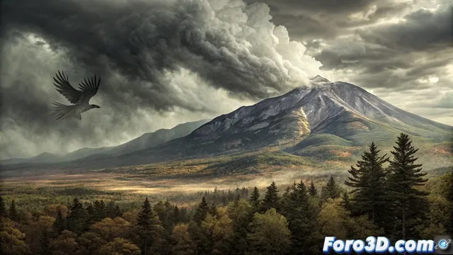 Representando a Pamola, el espíritu guardián del Monte Katahdin en Inkscape