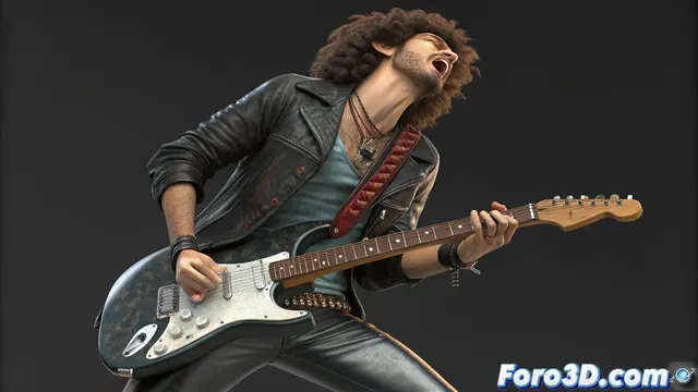 Cómo animar una correa de guitarra en un personaje con Skin e IK en 3ds Max