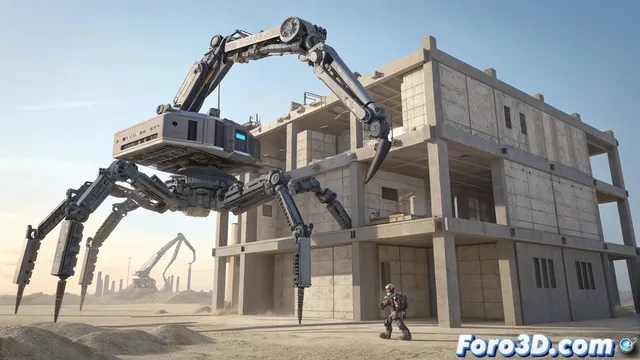 Robot araña australiano imprime casas de hormigón en 3D en un día