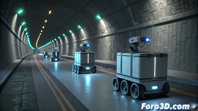 Robots logísticos subterráneos transforman entregas urbanas en China