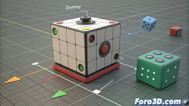Controlar rotaciones complejas en animaciones 3D con objetos auxiliares