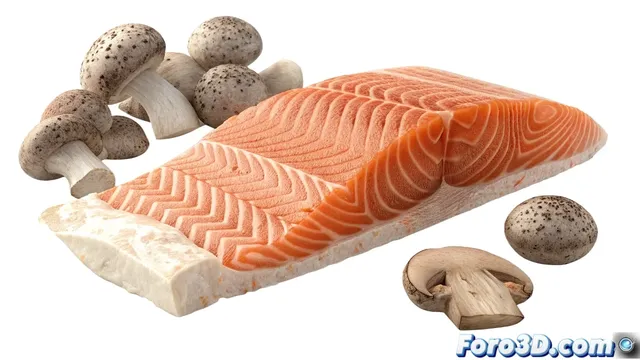 Filete de salmón a base de hongos impreso en 3D desarrollado