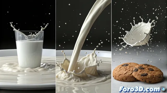Cómo crear leche realista en RealFlow para proyectos universitarios