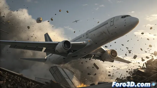 Estrategias para Simular la Destrucción Realista de un Avión en 3ds Max