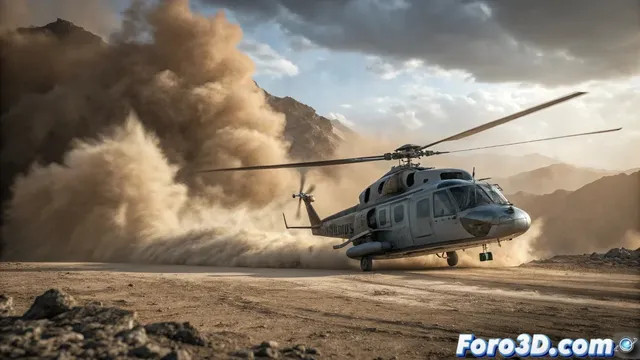Crear efecto de polvo de helicóptero en 3ds Max