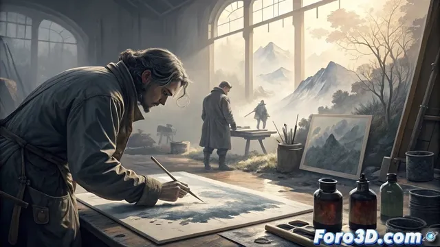 La técnica de la mancha en dibujo y pintura