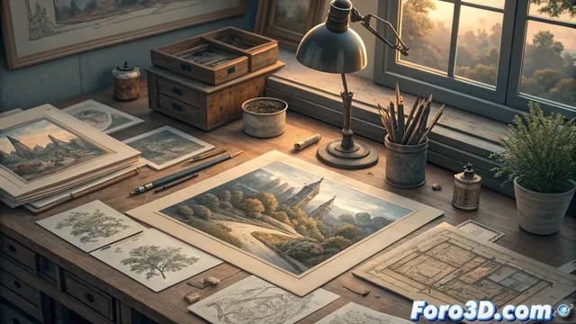 La técnica de miniaturas para ilustraciones