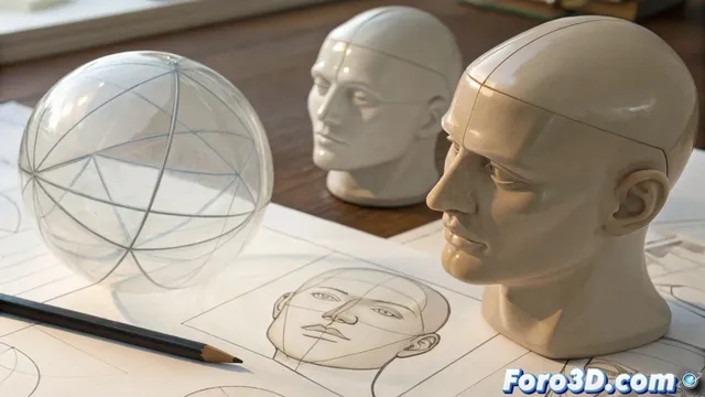 El método Loomis para dibujo anatómico de cabezas humanas