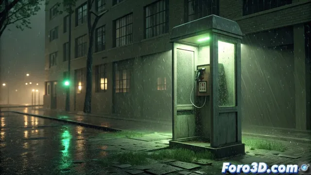 El mito del teléfono público que conecta con el pasado y su recreación en Meshroom