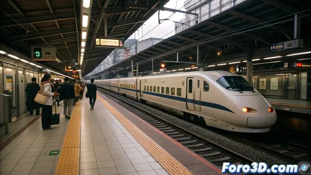 Simulación de la precisión ferroviaria japonesa en Houdini