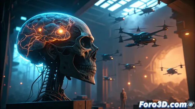 Control mental de drones: Representando la interfaz cerebro-máquina en Blender