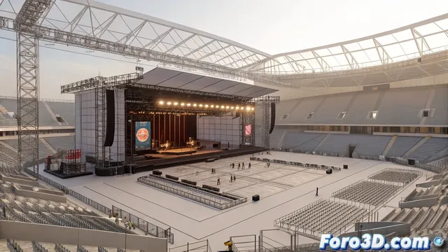 Diseno de escenario virtual para la gira de U2 en Unreal Engine