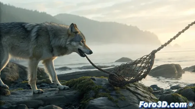 Lobo de Alaska manipula trampa para cangrejos en notable demostración de inteligencia