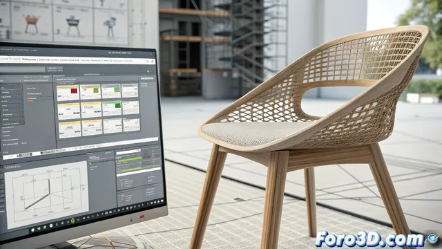 Una silla 3D que se imprime plegada y sin montaje