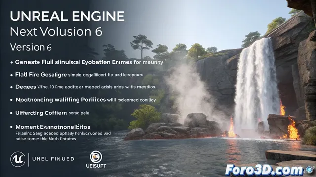 Unreal Engine 6 revoluciona la simulación de fluidos para artistas 3D