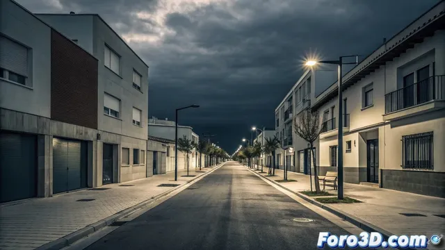 Valdeluz en InkScape en una recreación vectorial del pueblo fantasma moderno
