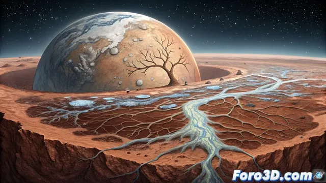 Permafrost marciano podría albergar venas de agua líquida y posibles hábitats microbianos