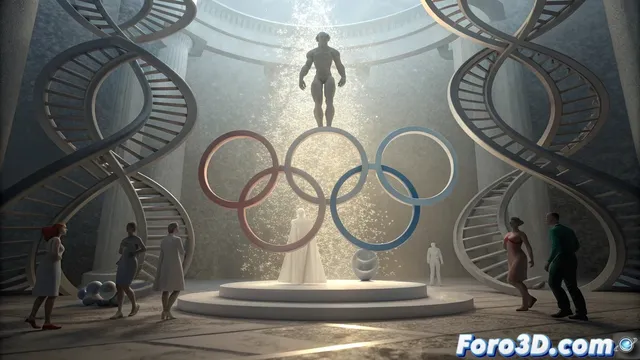 Evolución de las pruebas de género en el deporte y su representación visual en Blender