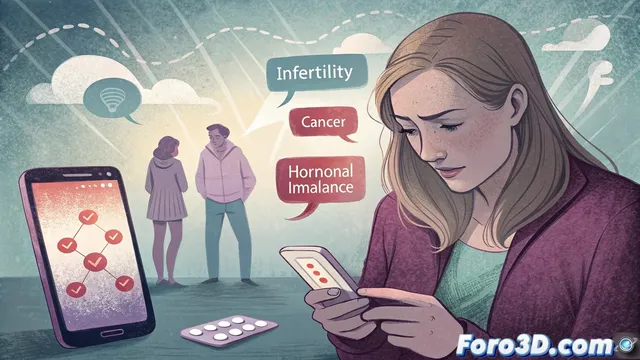 Diseño de una pieza visual sobre desinformación anticonceptiva en Photoshop