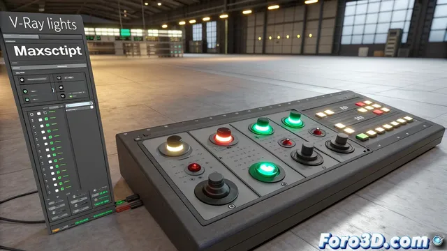 Cómo controlar múltiples luces V-Ray con spinners en MaxScript