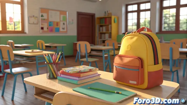 Recrear la vuelta al cole con Cinema 4D y mucho humor