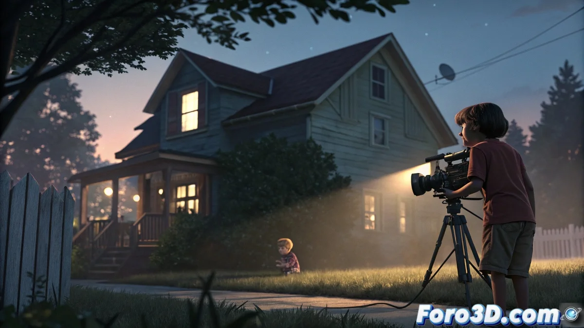 Panel de Channel Box en Maya mostrando los atributos de una camara con Depth of Field activado, y keyframes siendo establecidos en Focus Distance e Intensity de una luz.