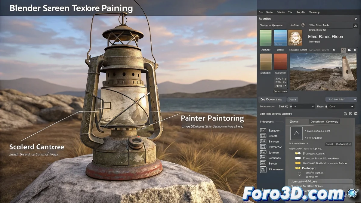 Captura mostrando el problema de pintura en vista 3D con áreas que no responden
