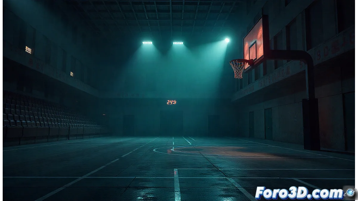 Agentes federales revisando documentos en oficinas de la NBA con jugadores observando desde la distancia