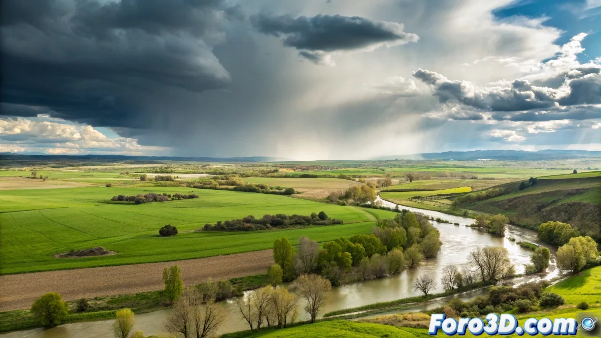 Mapa de Castilla y León con indicadores de precipitación y niveles de embalses, mostrando comparativas entre años hidrológicos