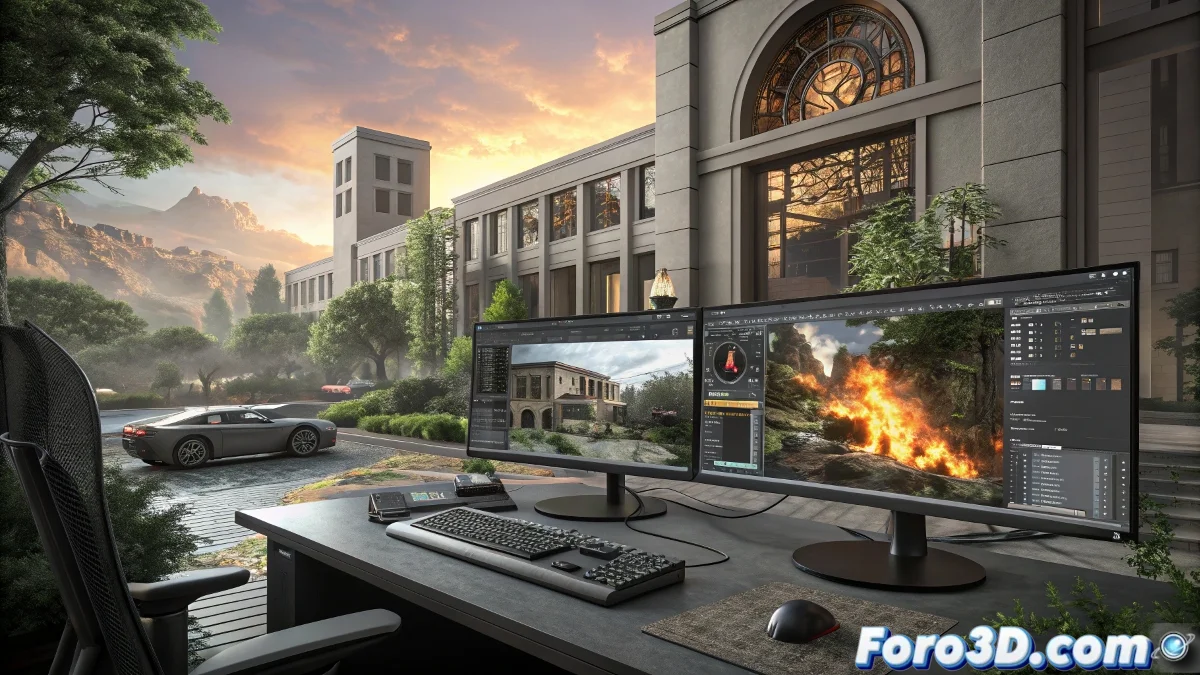 Interfaz de Chaos Vantage 3.0 mostrando escena con USD y Gaussian Splats renderizados en tiempo real