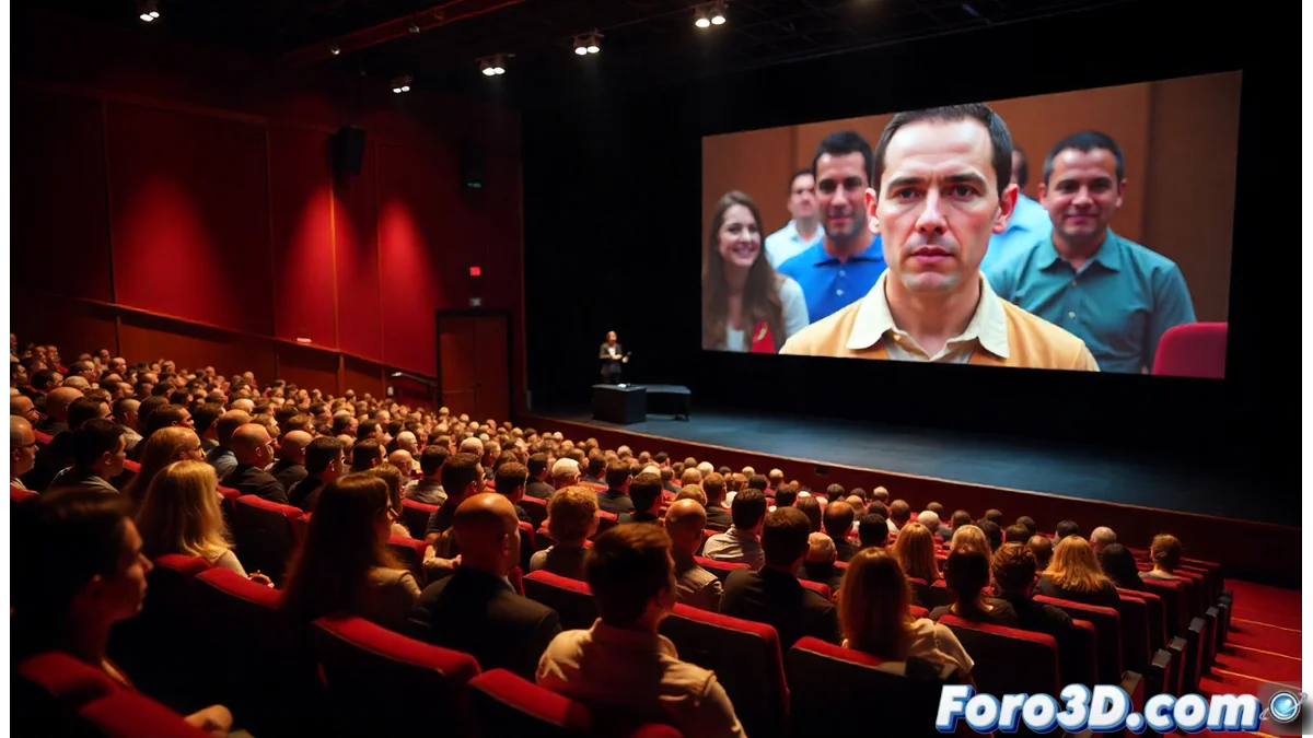 Fachada del Teatro Pathé Tuschinski durante el IDFA con banderas españolas y carteles de documentales