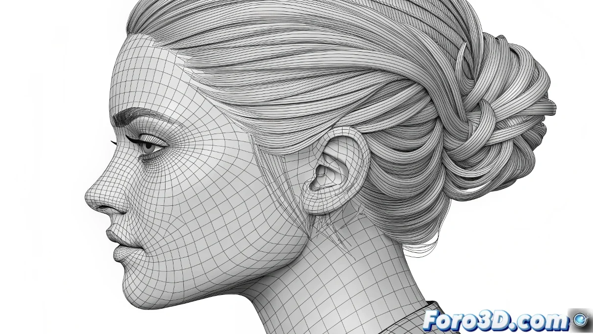 Configuración correcta de colisiones para pelo con splines en 3ds Max mostrando parámetros de Hair and Fur y ajustes de render multinúcleo activados