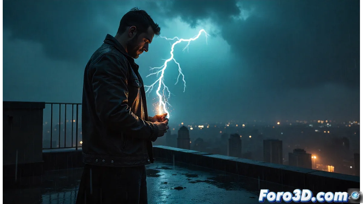 Portada de cómic digital con personaje principal en un entorno sobrenatural, atmósfera oscura y elementos de fantasía, ilustración detallada con efectos visuales dinámicos.