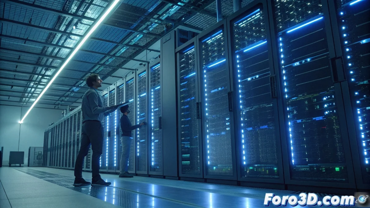 Diagrama ilustrativo de una GPU NVIDIA ejecutando modelos de IA junto a Triton Server gestionando inferencias en tiempo real, mostrando flujos de datos y núcleos especializados.