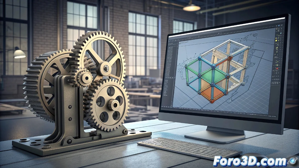 Comparativa visual entre la interfaz gráfica de FreeCAD y el editor de código de OpenSCAD mostrando un mismo diseño 3D
