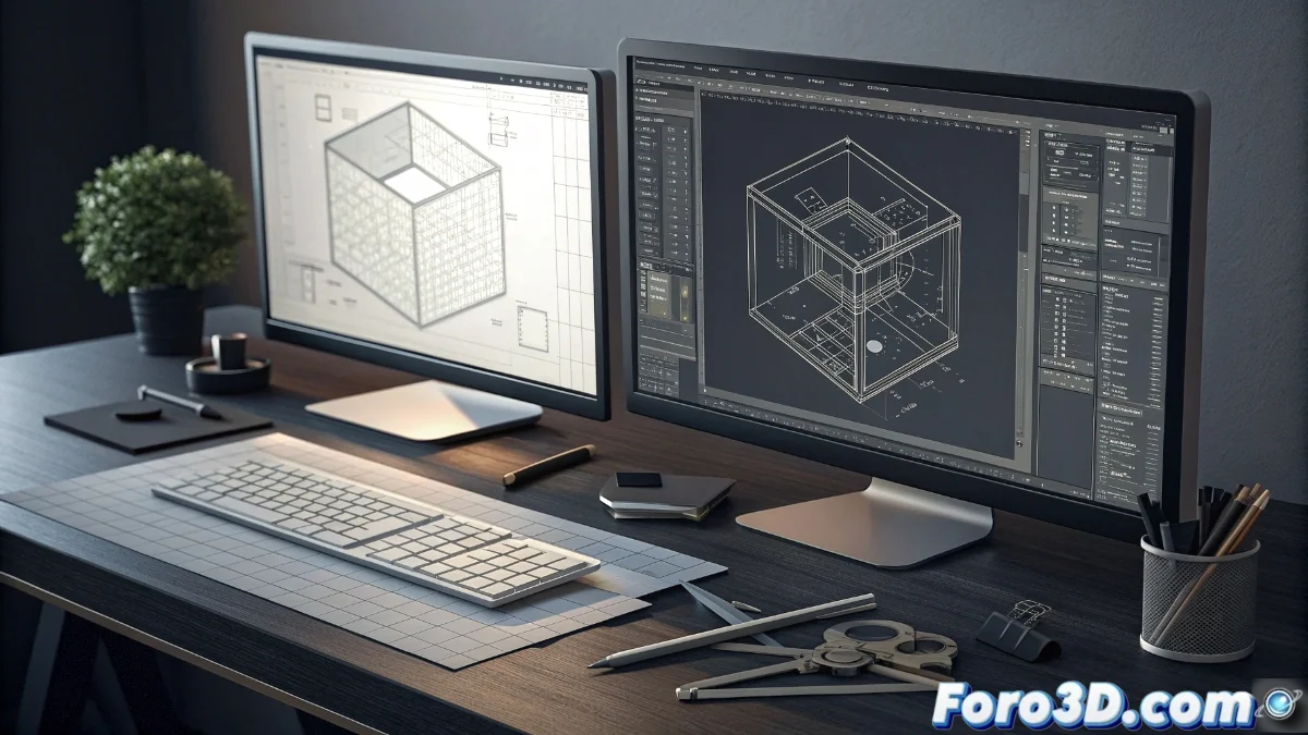 Comparativa visual entre interfaces de LibreCAD y QCAD mostrando herramientas de dibujo 2D