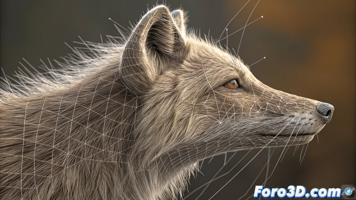 Proceso de conversión de Hair and Fur a malla poligonal en 3ds Max mostrando césped convertido en geometría editable con modificador Edit Poly