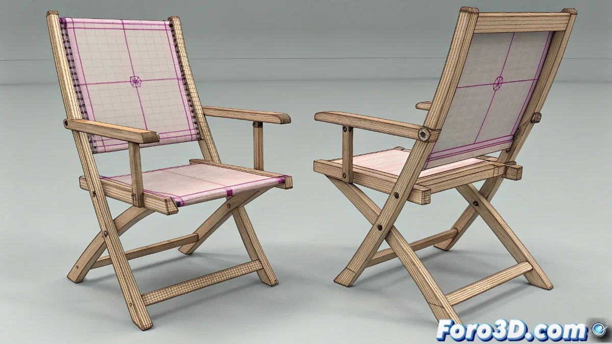 Configuración de articulaciones y pivotes en 3ds Max para animar una silla plegable en 3D
