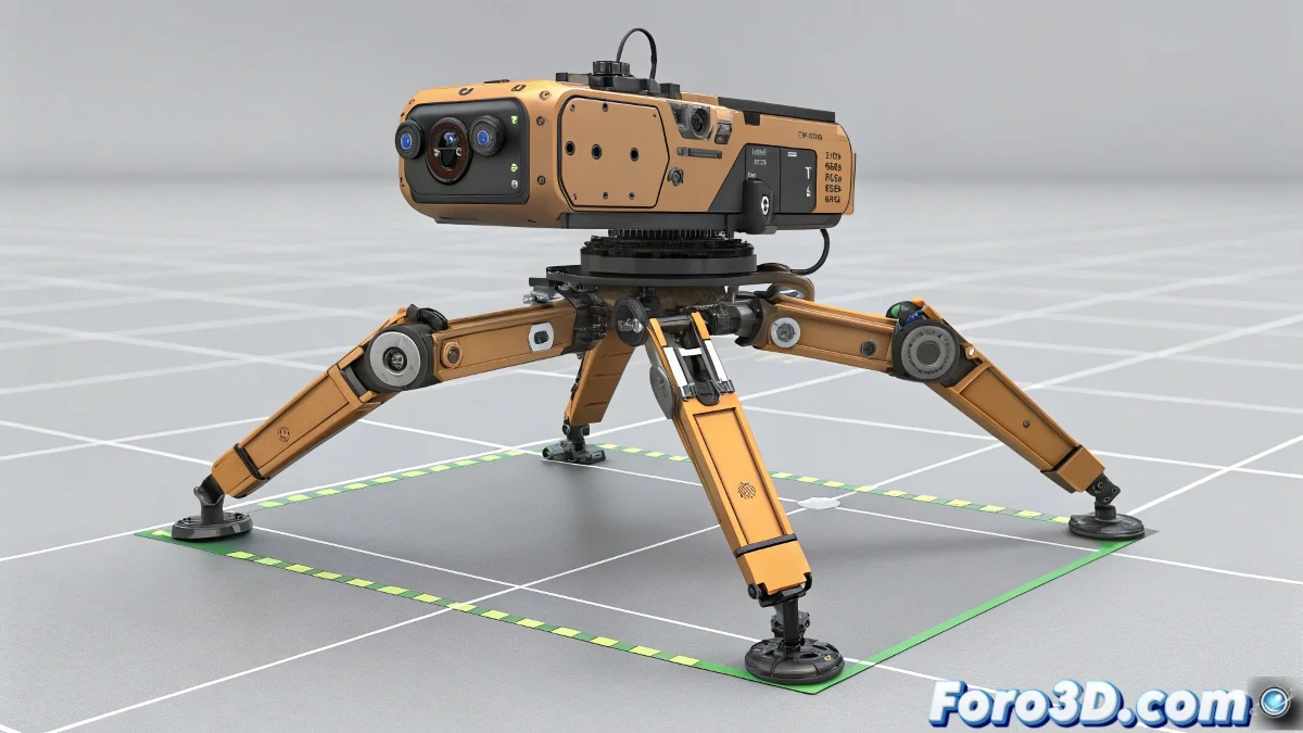 Panel Motion de 3ds Max mostrando los botones Set Planted Key y Set Sliding Key, con un cuadrupedo en distintas fases de caminata ilustrando el contacto de las patas.