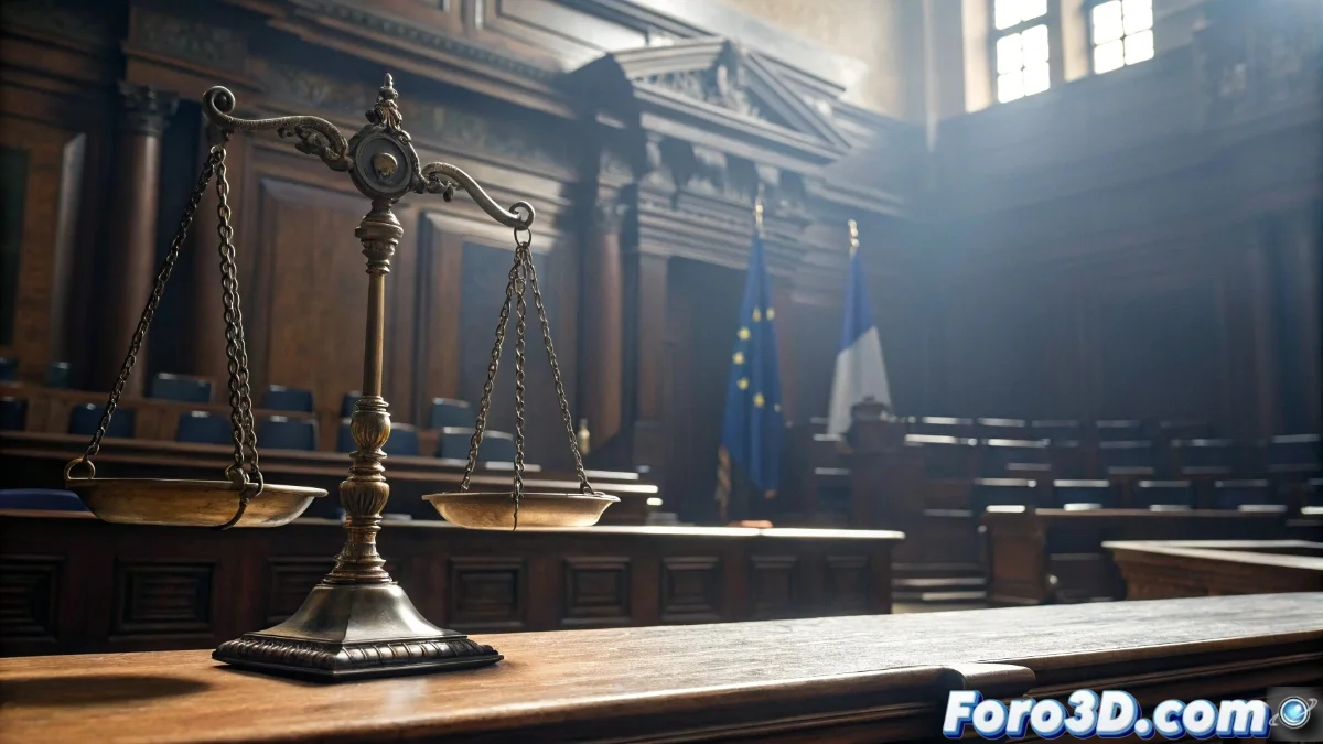 Abogado General del Tribunal de Justicia de la Unión Europea presentando dictamen jurídico en sala de vistas