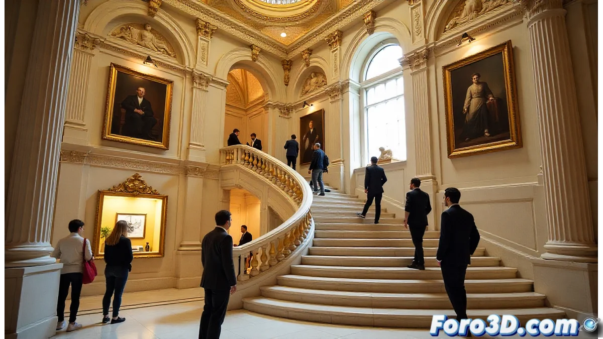 Fachada monumental del Banco de España en Plaza de Cibeles con visitantes accediendo a la entrada principal durante una jornada de puertas abiertas