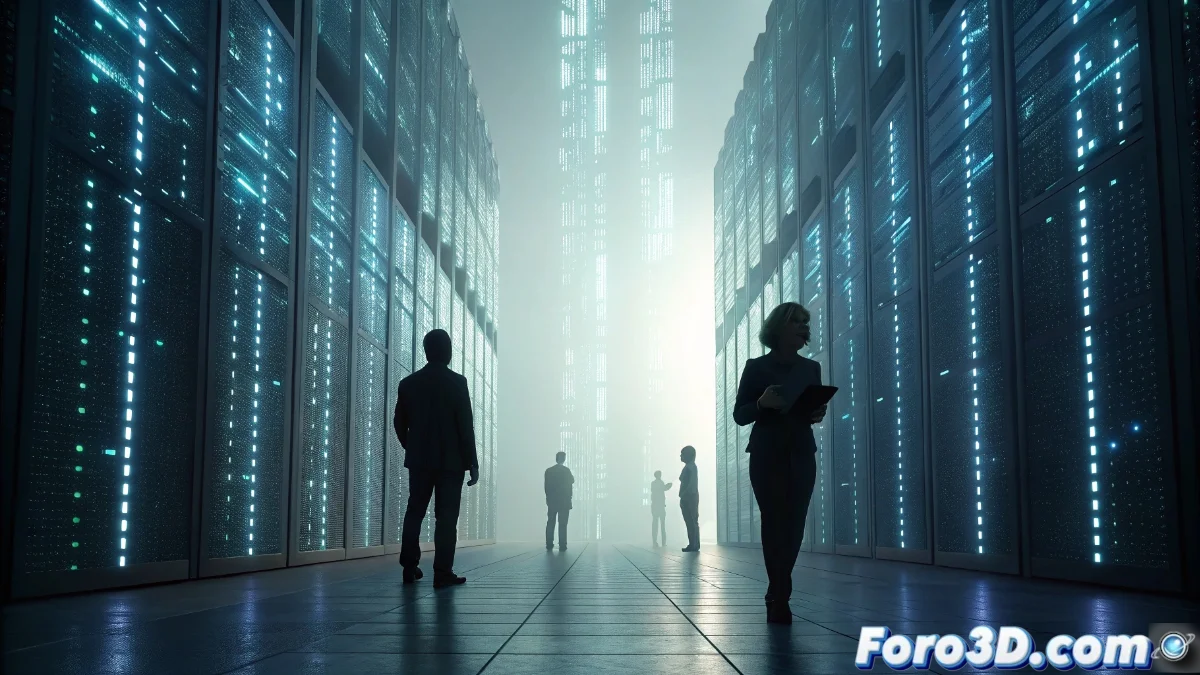 Diagrama que muestra el flujo de datos desde dispositivos personales hasta centros de procesamiento donde algoritmos analizan patrones de comportamiento para crear perfiles predictivos comerciales