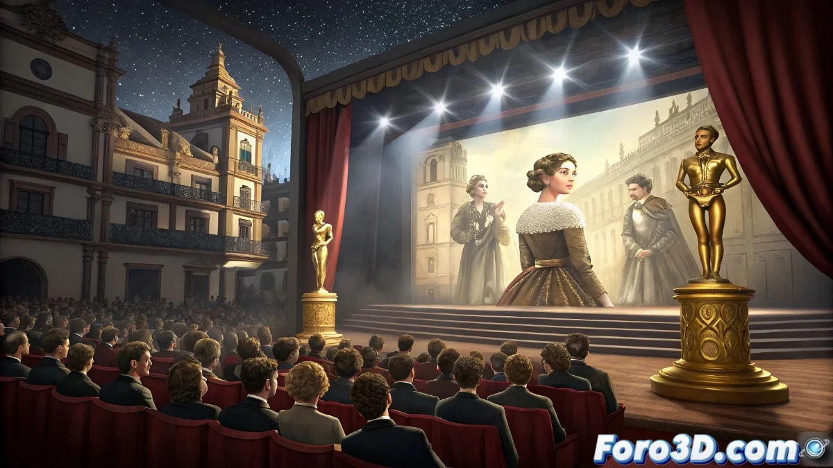 Cartel oficial del 22º Festival de Cine Europeo de Sevilla mostrando el emblemático Giraldillo sobre fondo de collage cinematográfico con fotogramas de películas europeas