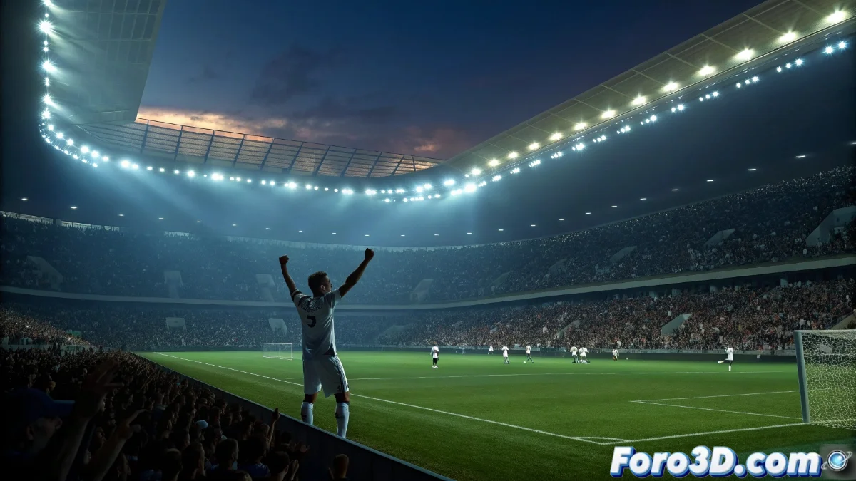 Celebración del Real Zaragoza tras el gol de Aguirregabiria en el derbi aragonés contra el Huesca, con jugadores abrazándose en el campo del Ibercaja Estadio.