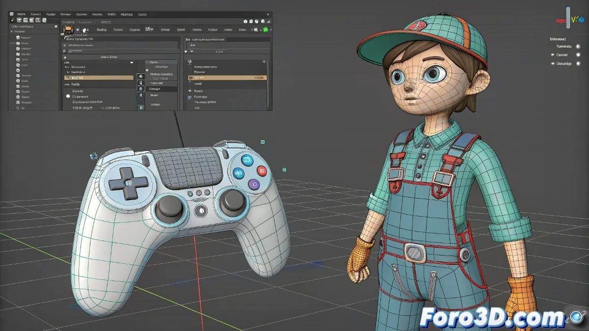 Jerarquía de rig en 3ds Max con controladores organizados correctamente para la cintura