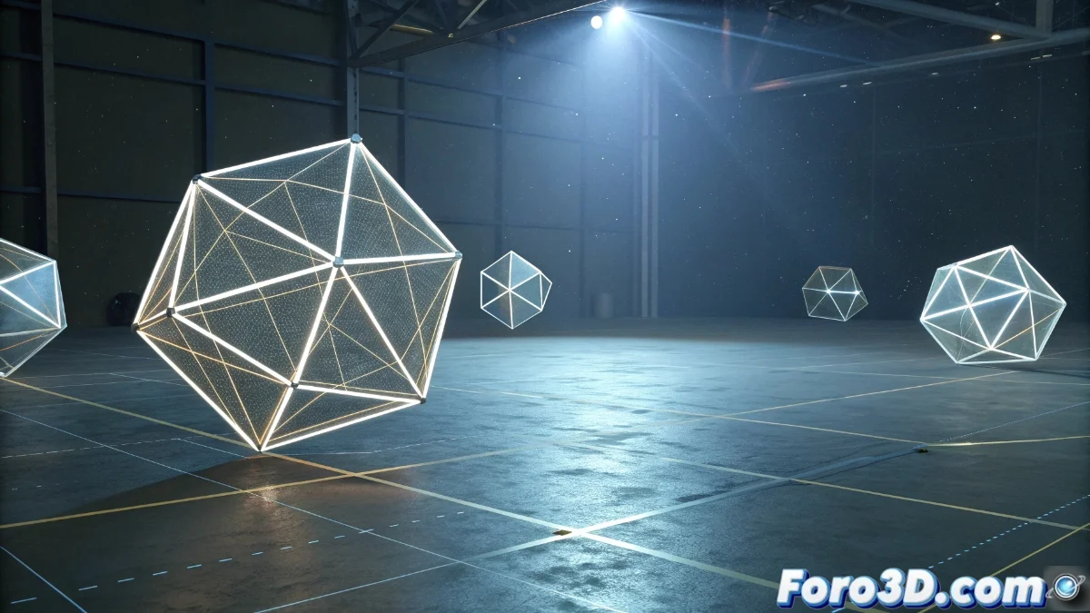 Diagrama técnico mostrando vectores de offset en espacio 3D con ejes XYZ, aplicado a objetos y materiales en Unreal Engine 5