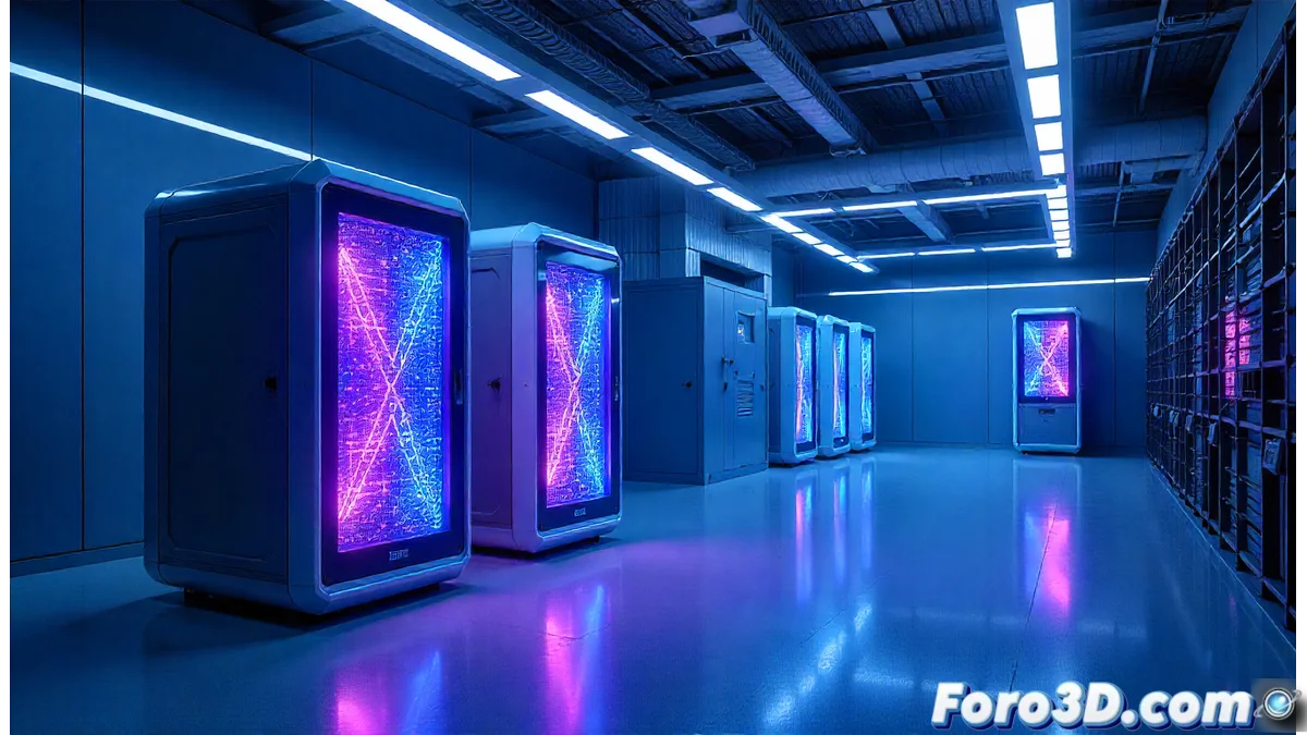 Representación visual de los procesadores cuánticos Condor y Heron de IBM mostrando su arquitectura interna y sistema de refrigeración criogénica