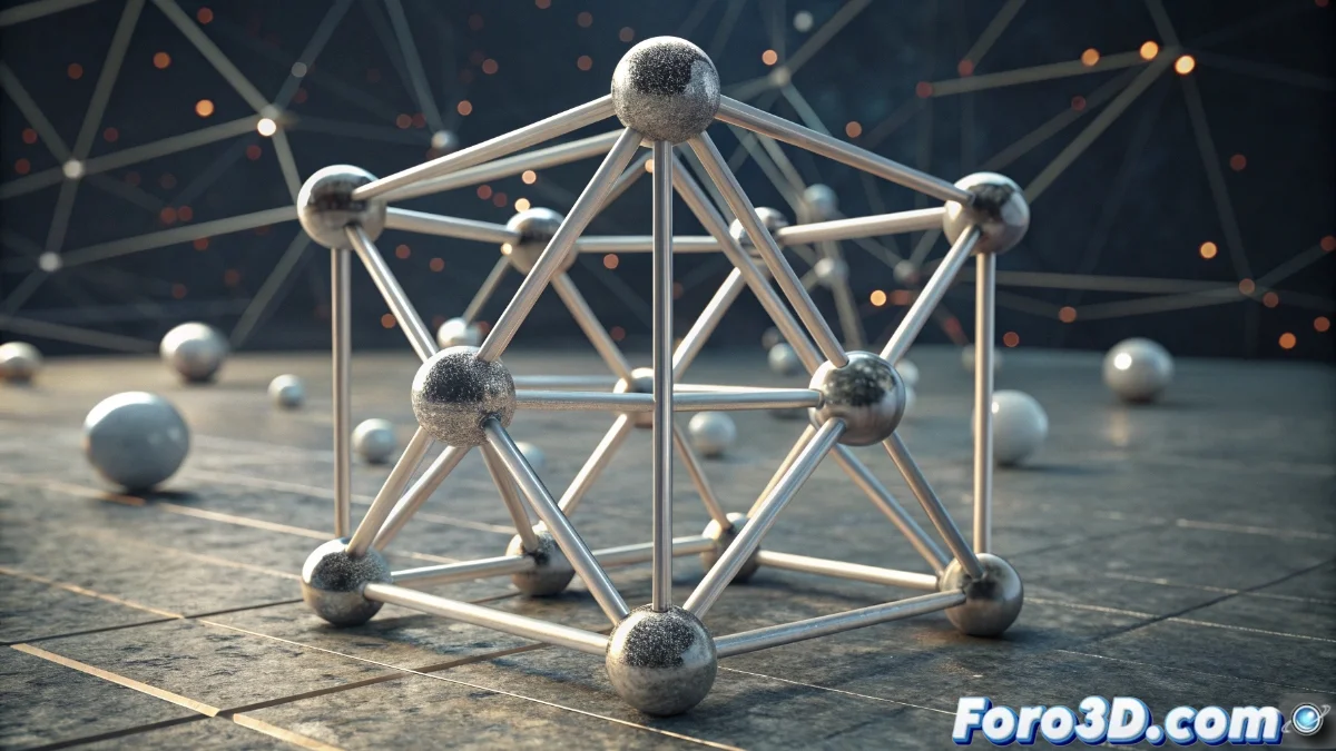 Ilustración 3D que muestra el nodo Join Geometry en el editor de Geometry Nodes de Blender, con varias mallas y curvas conectadas que se combinan en una única geometría de salida.