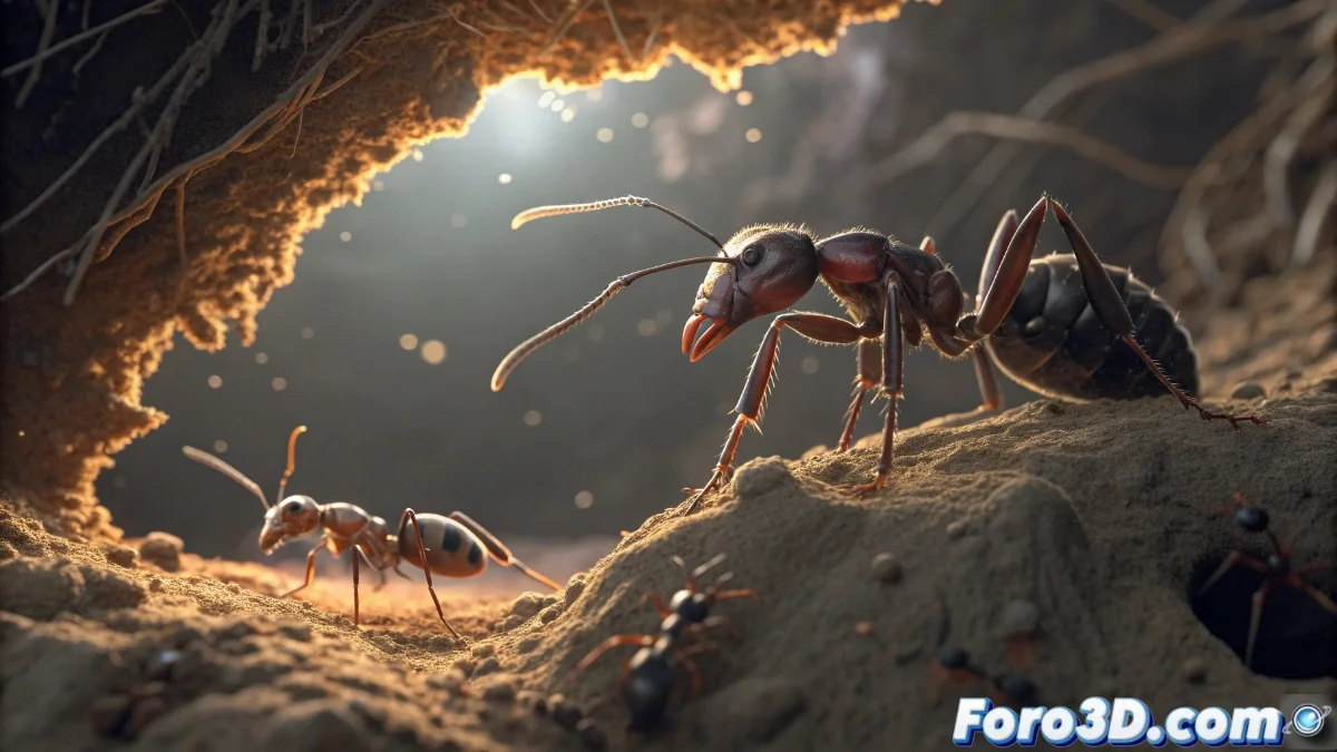 Hormiga reina parásita Temnothorax americanus infiltrándose en una colonia mientras las obreras atacan a su reina legítima confundidas por señales químicas engañosas